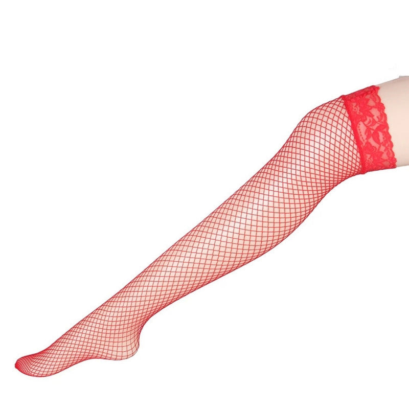 Women's Long Tube Middle Eye Mesh Stockings