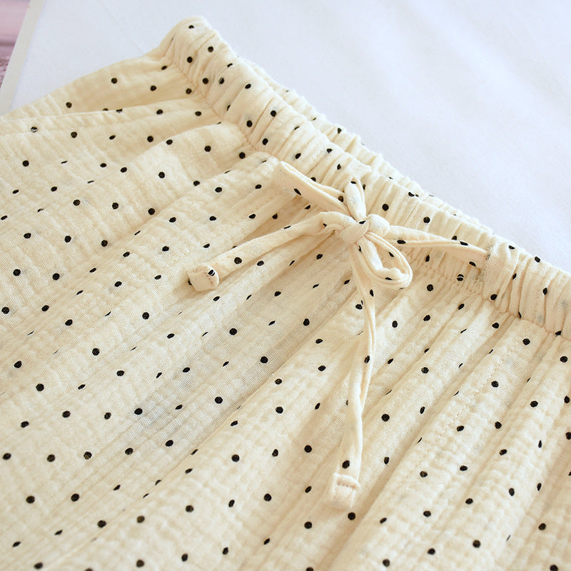Women's Fashion Loose Cotton Gauze Home Pants