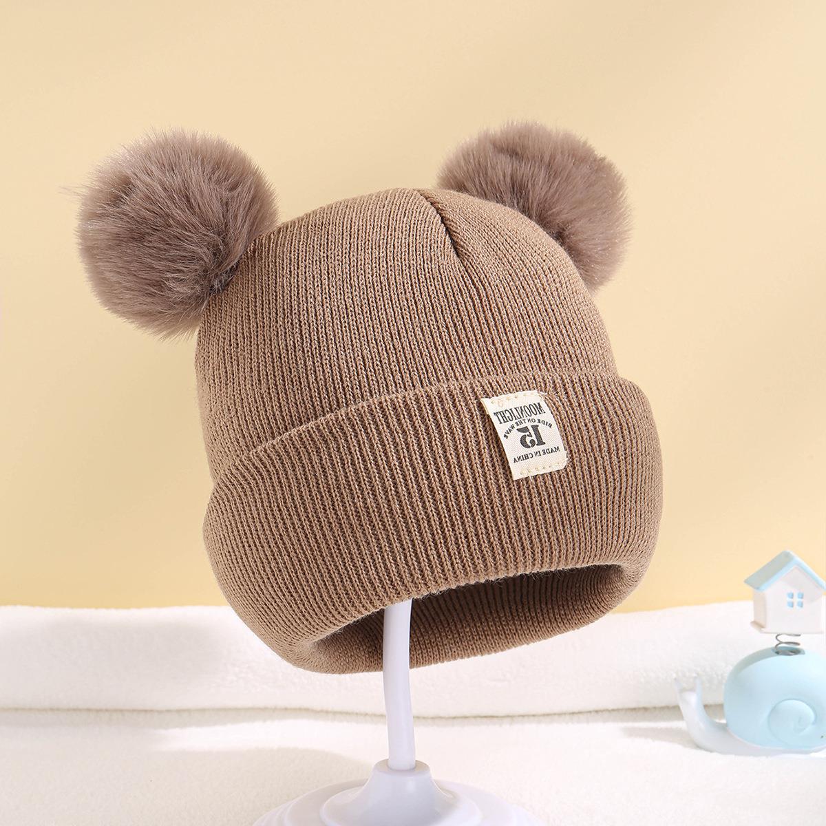 Children's Wool Double Ball Hat