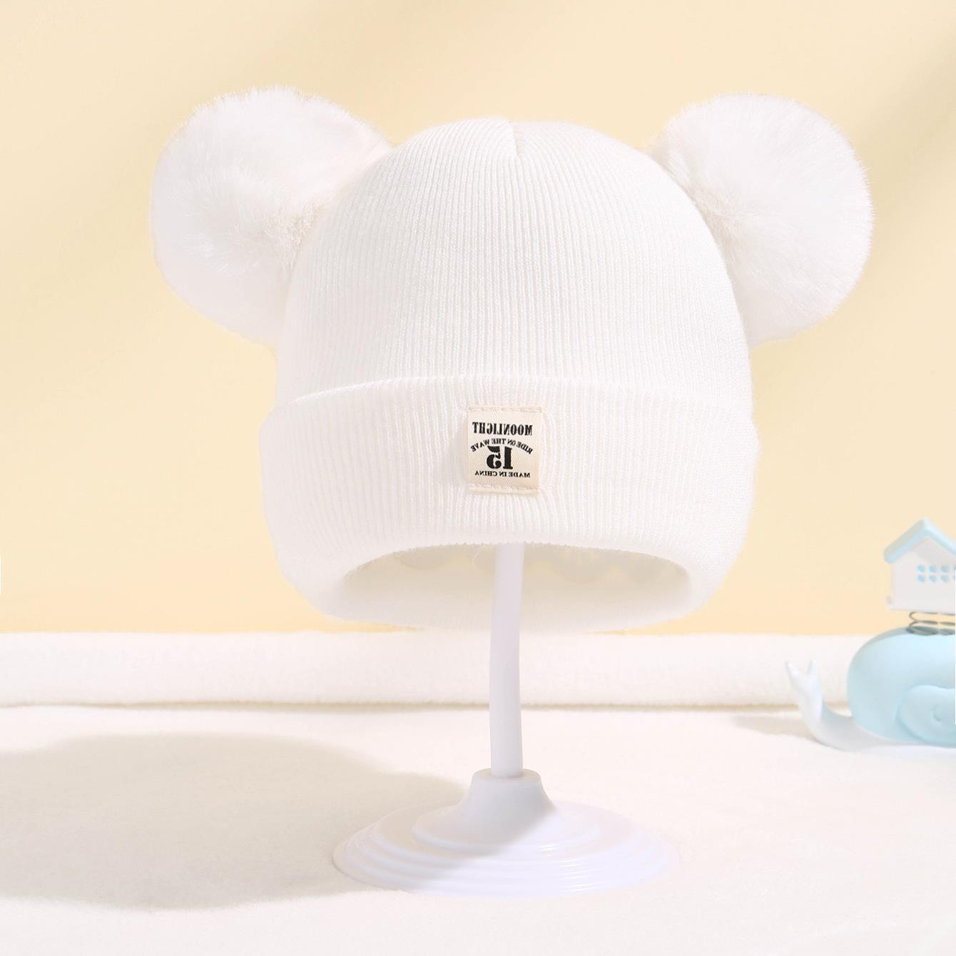 Children's Wool Double Ball Hat