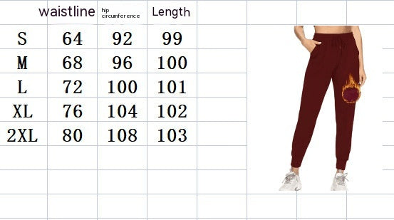 Cashmere Lining Leisure Sports Pocket Yoga Pants
