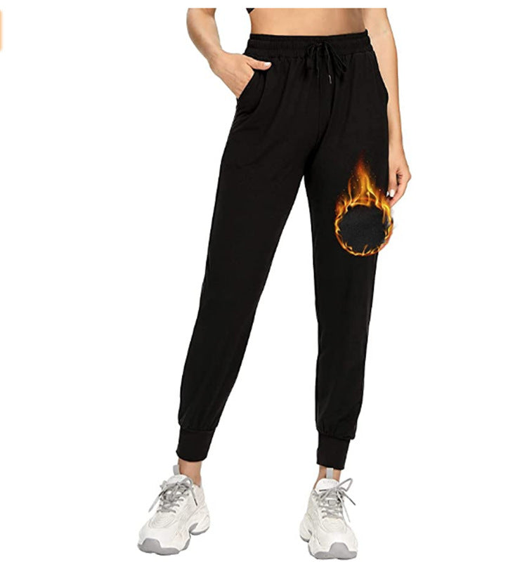 Cashmere Lining Leisure Sports Pocket Yoga Pants