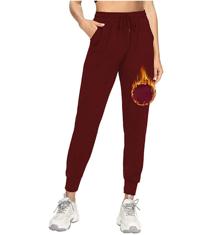 Cashmere Lining Leisure Sports Pocket Yoga Pants
