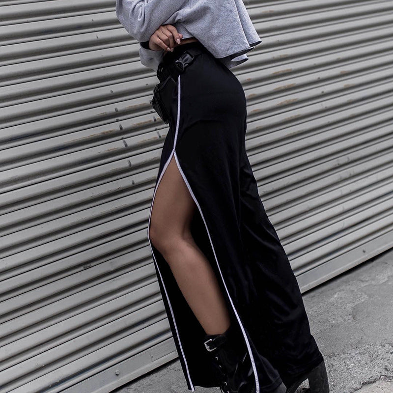 Side Striped Wide Leg Pants