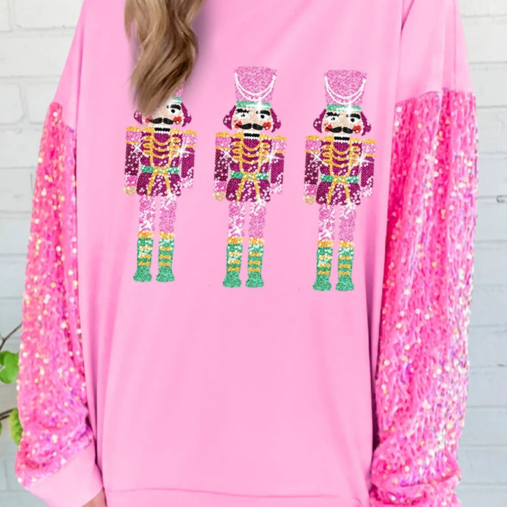Women's Sequins Padded Top Christmas