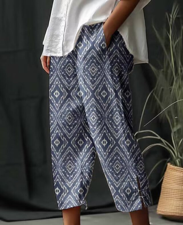 New Wide Leg Cotton Linen Pants