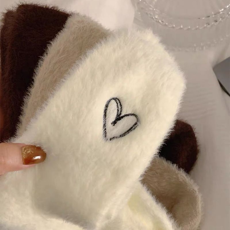 Women's Mid-calf Plus Velvet Extra Thick Mink Cashmere Socks