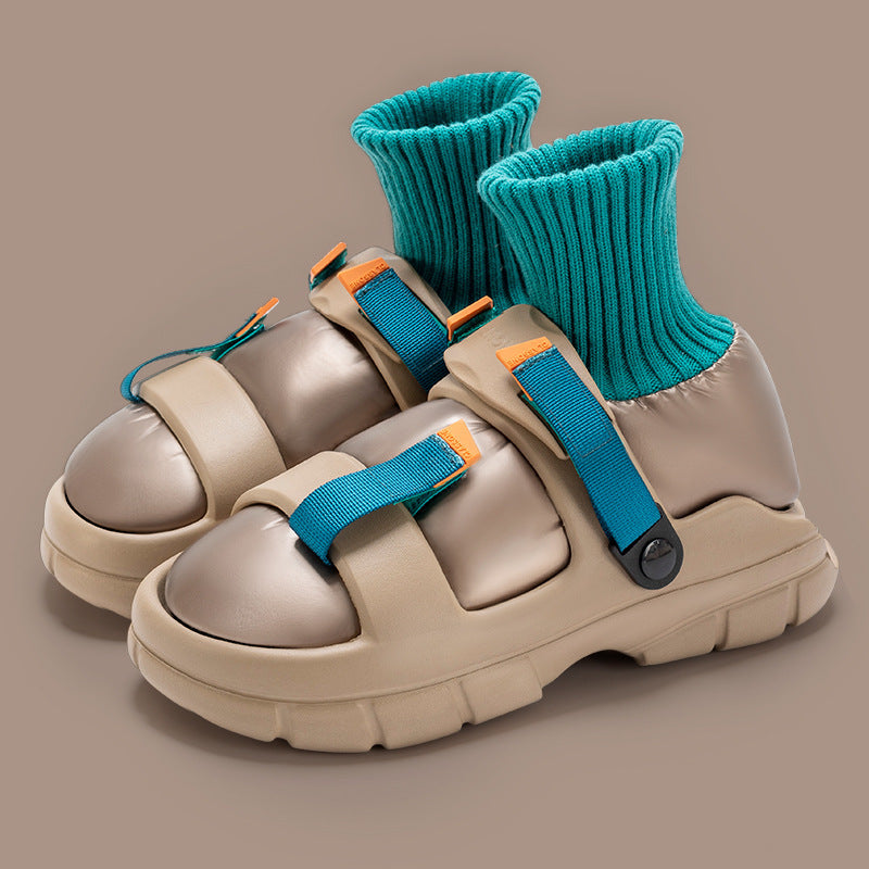 Down Cotton Slippers Women's Winter