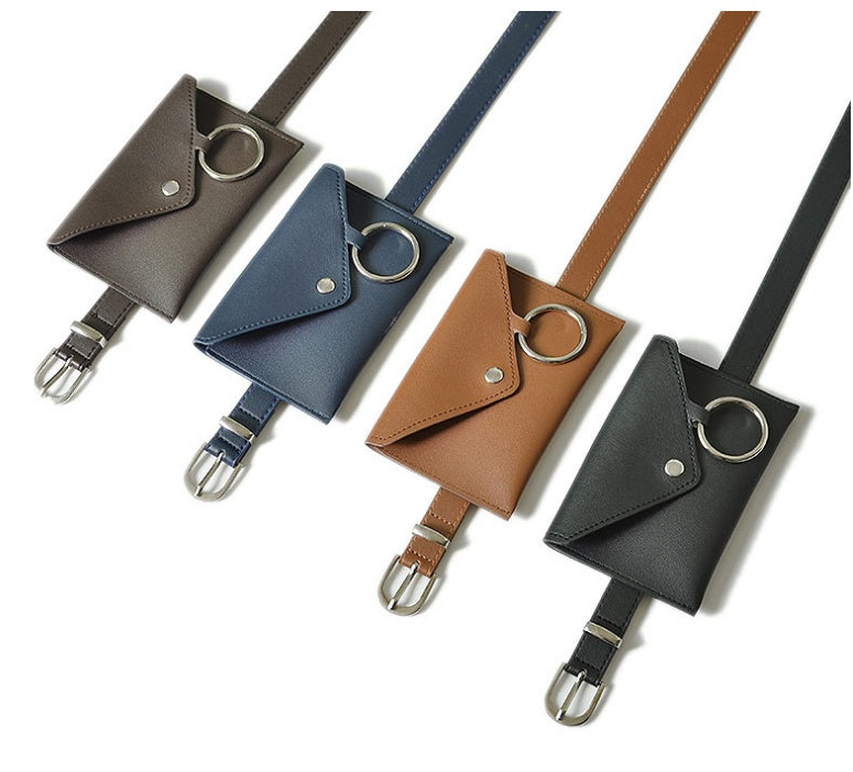 Fanny Pack Women Belt Bag Leather Waist Bag Fashion Women's Pure Color Ring PU Messenger Shoulder Chest pochete homem C25