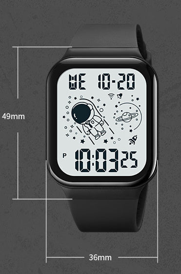 Simple Digital Student Luminous Electronic Watch Square Watch