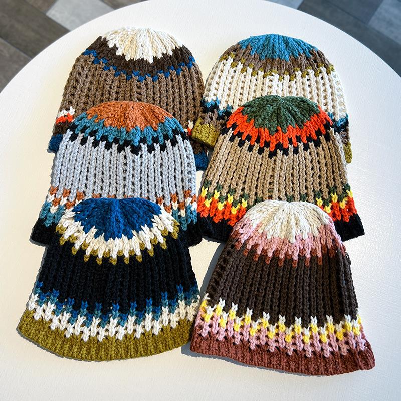 Women's Handmade Knitted Earflaps Woolen Cap