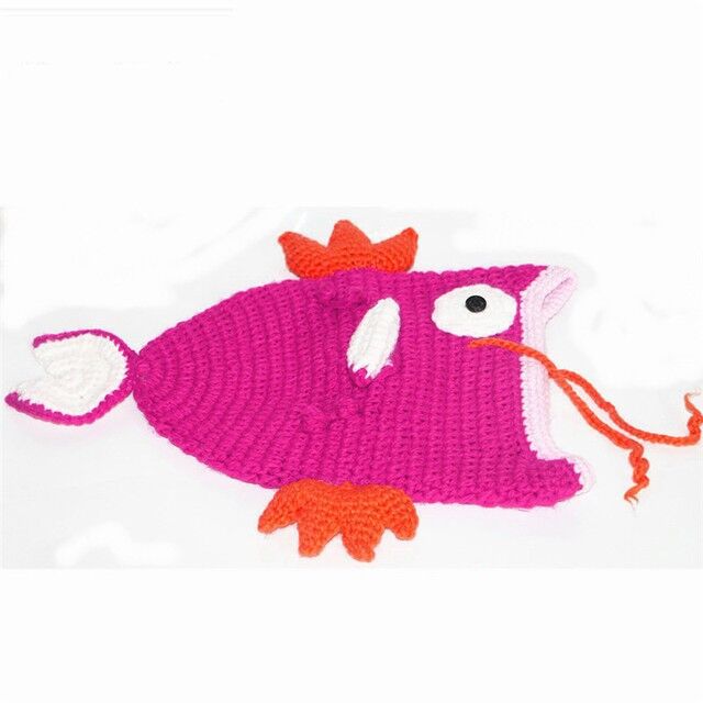 Handmade Knitted Goldfish Hat Funny