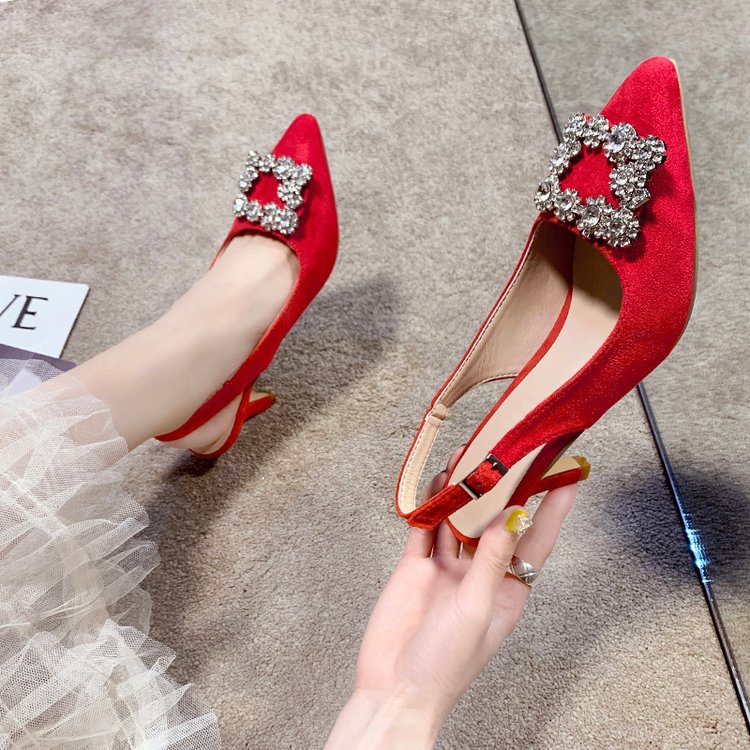 New Korean high-heeled shoes with pointed toes