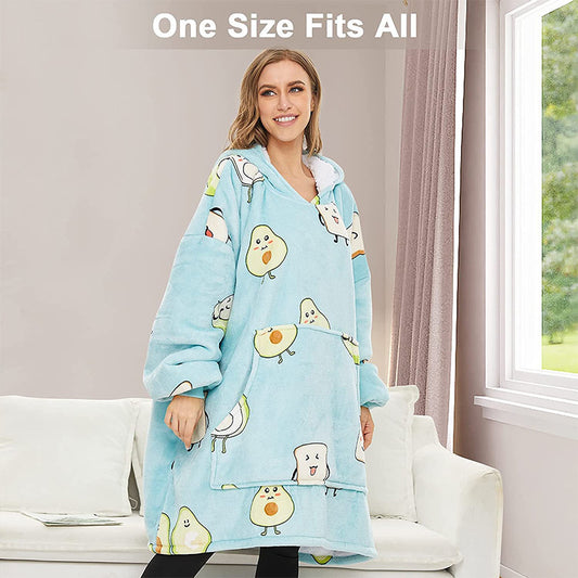 Printed TV TV With Ears Lazy Blanket Homewear