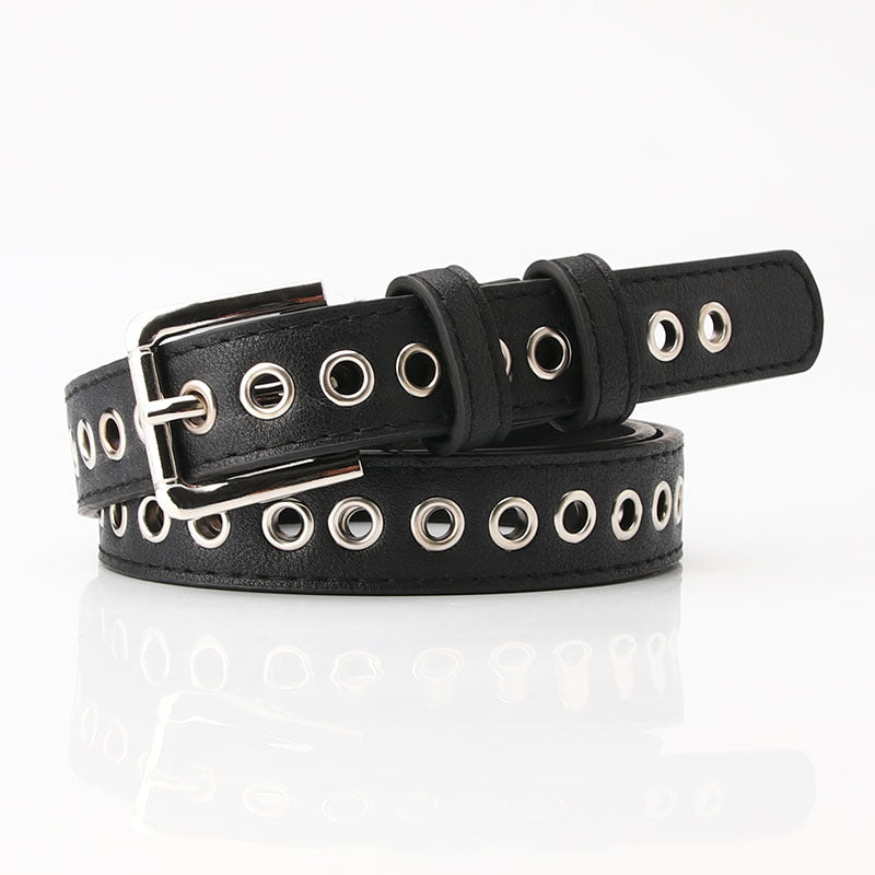 New metal whole eye belt ladies belt