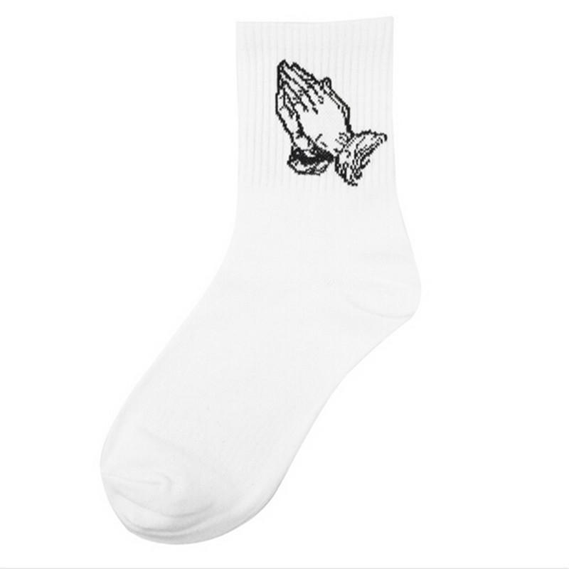 Solid color cotton socks