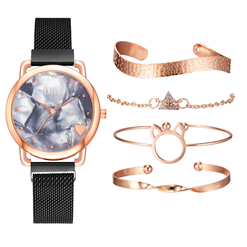 Quartz watch fashion five-piece set