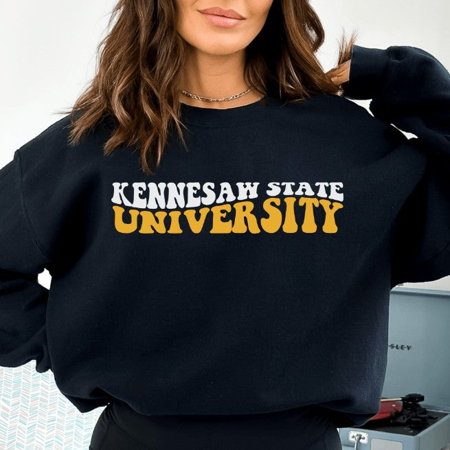 European And American Letter Printing Kennesaw State University Sweatshirt
