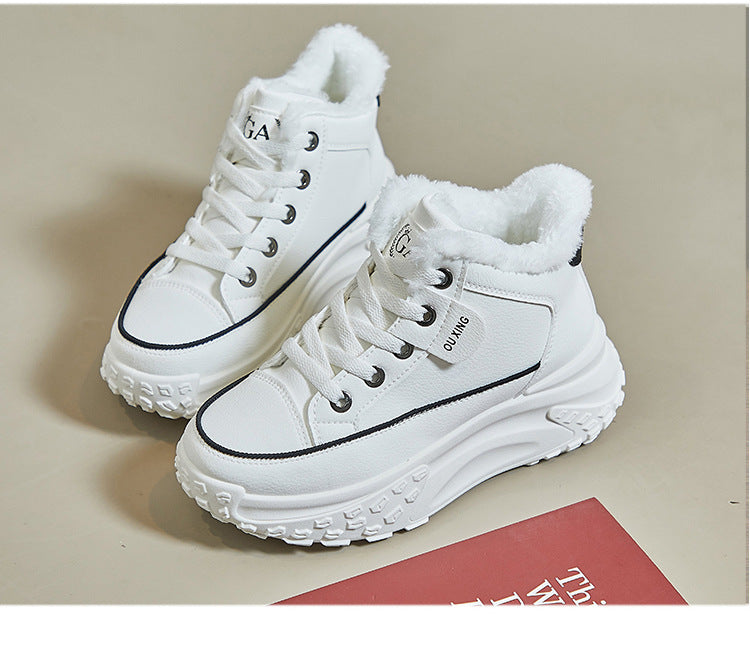 High Top With Velvet Board Shoes