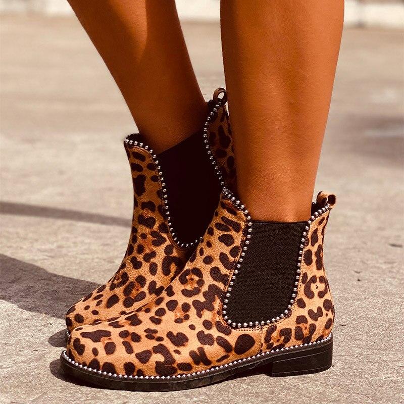 Women's Round Bead Thick Soled Martin Boots