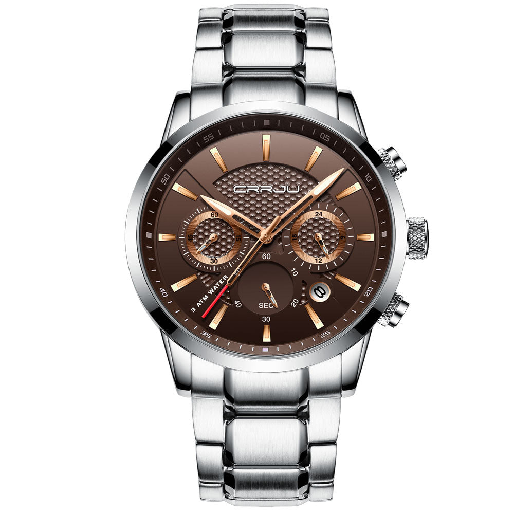 Steel belt men's sports watch