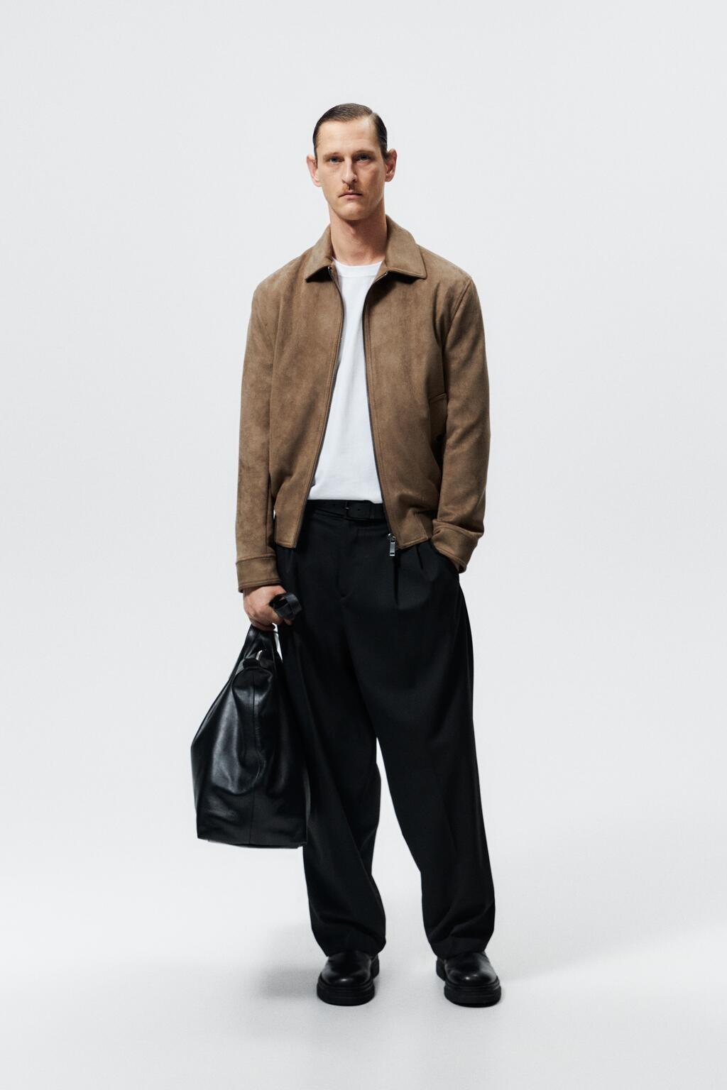 Men's Suede Lapel Jacket