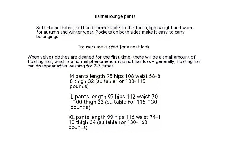 Women's Autumn And Winter Fleece-lined Thick Coral Fleece Warm Pants Flannel Home Pants