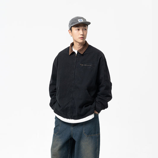 Retro Fashion And Personalized Lapel Men's Jacket