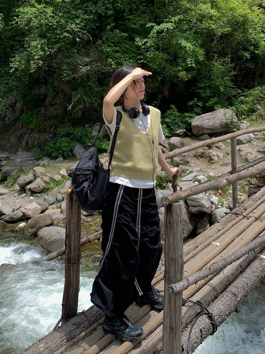 Design Sense Pleating Suit Skirt Parachute Sports Skirt