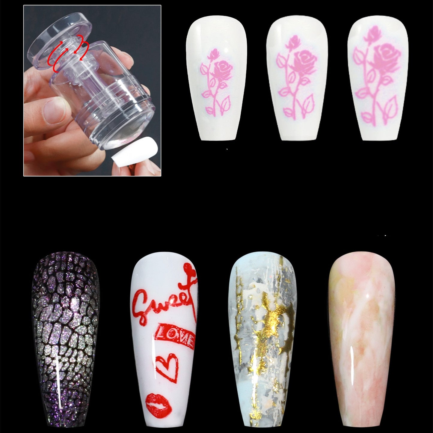 Rotatable Transparent Stamp Multi-function