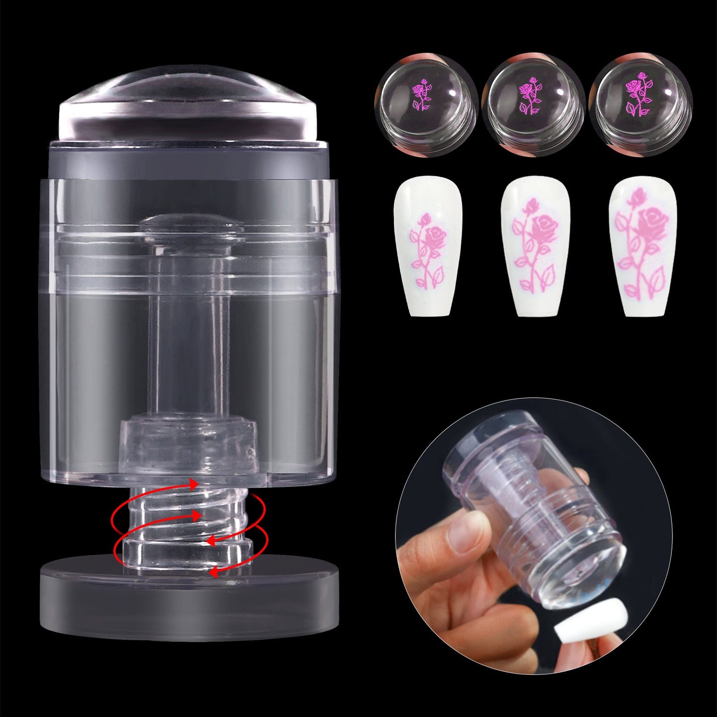 Rotatable Transparent Stamp Multi-function