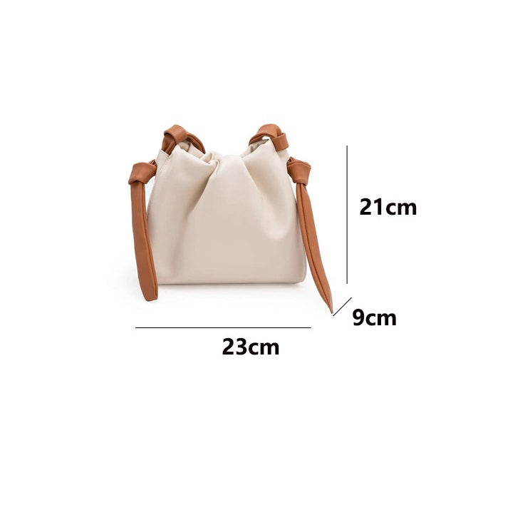 Fashion Color Contrast Single Shoulder Messenger Cloud Bag