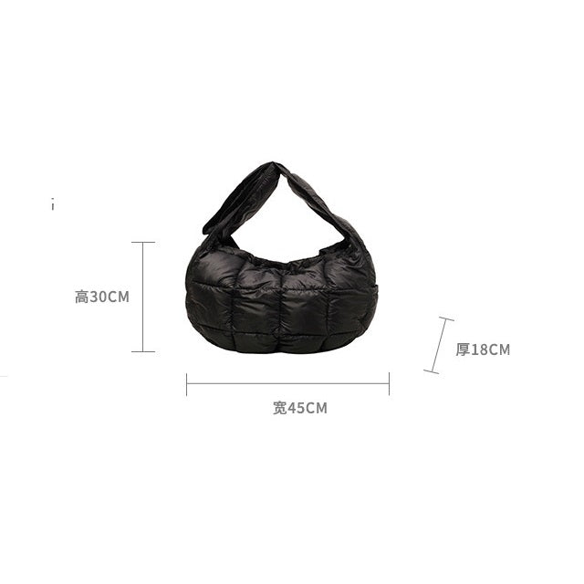 Plaid Large Capacity Down Cotton Bag For Women