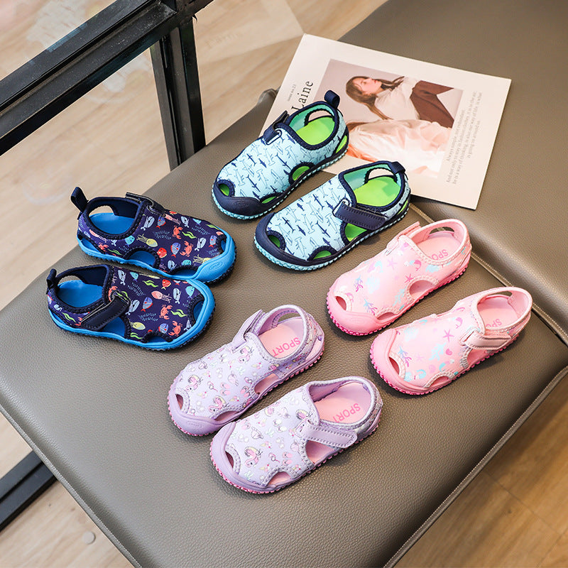 Children's Sandals Soft Bottom Breathable Anti-collision Beach Shoes
