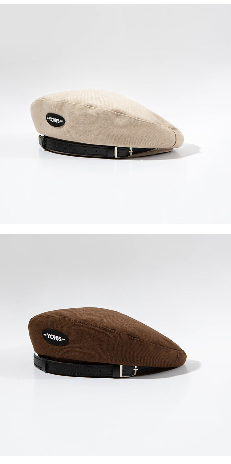 Japanese-style Retro Metal Leather Ring Fashion Spring And Autumn Beret