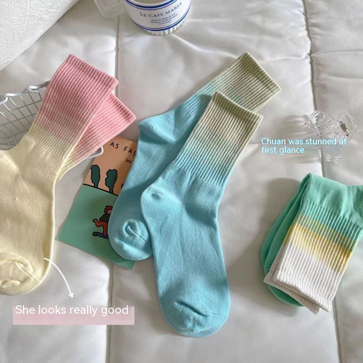 Tie-dyed Gradient Socks Women's Mid-calf