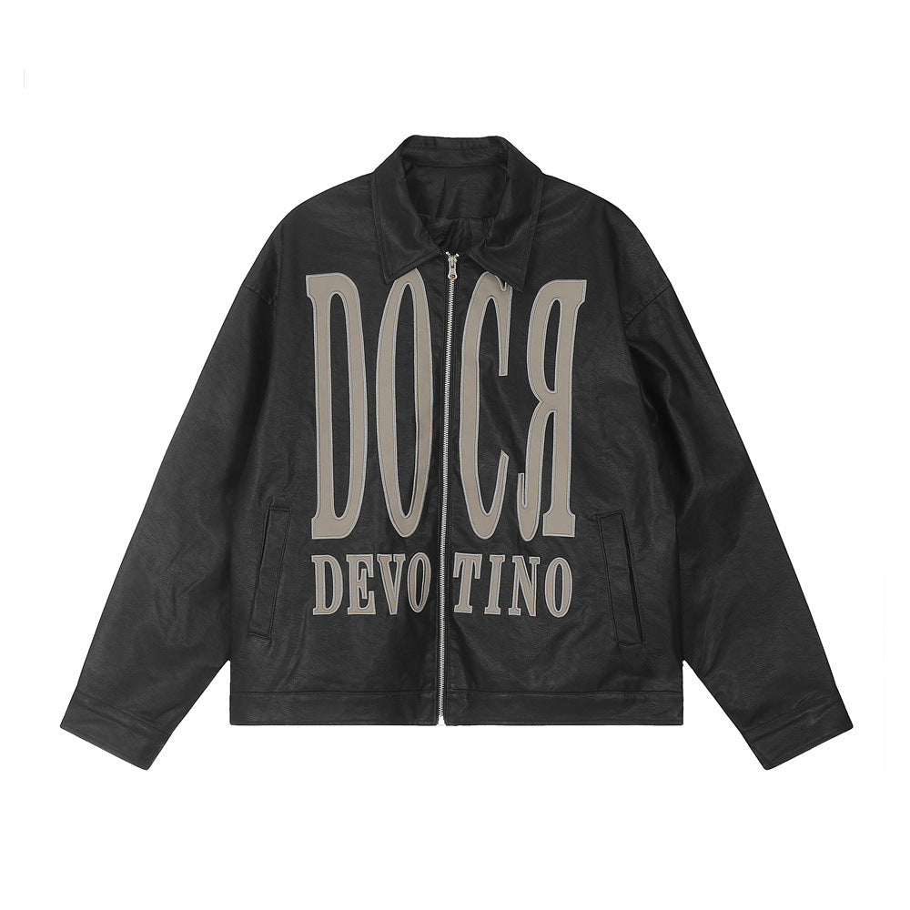 Men's Punk PU Leather Motorcycle Jacket