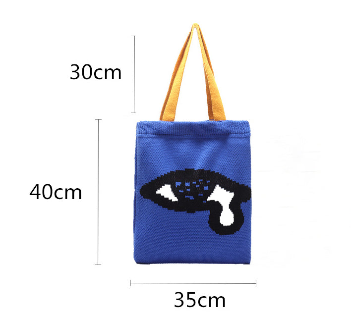 Thickened Knitting Wool Shoulder Bag Large Capacity Woven Bag