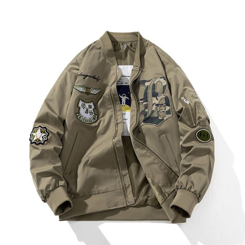 Autumn And Winter Retro American Flying Jacket Fashion Brand Loose Padded Coat