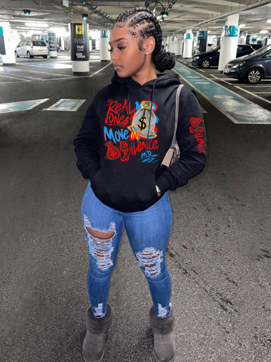 Dame Casual Løs Sweatshirt