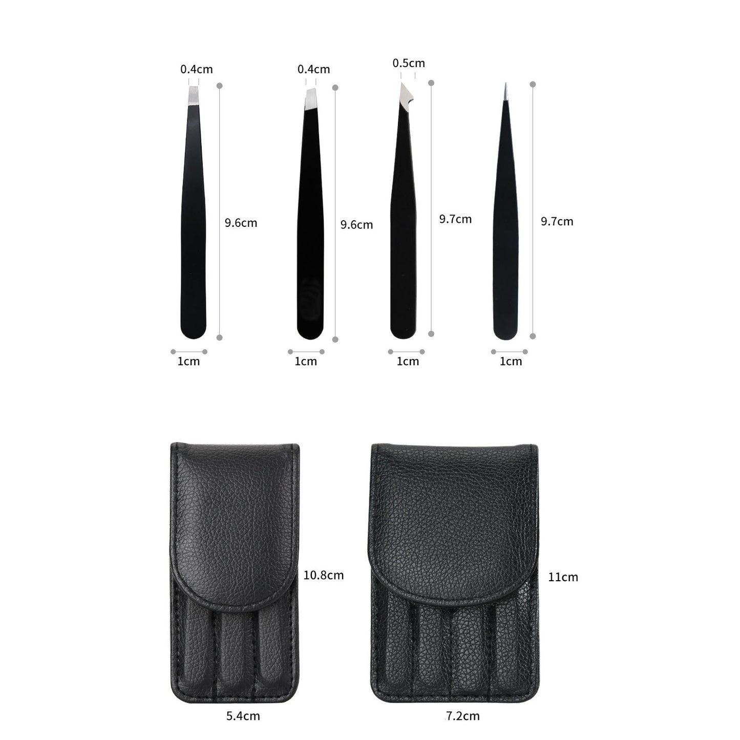 Three Piece Set Of Stainless Steel Eyebrow Plucking Forceps For Eyebrow Trimming Tools