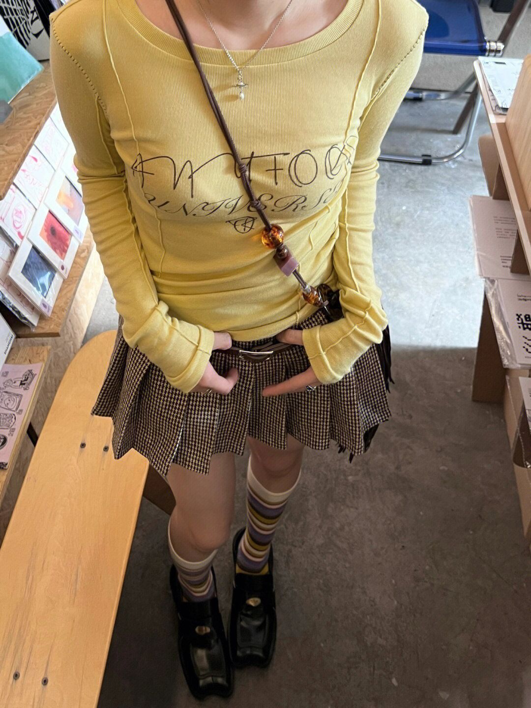 American Sweet Hot Girl Korean Style Tartan Skirt