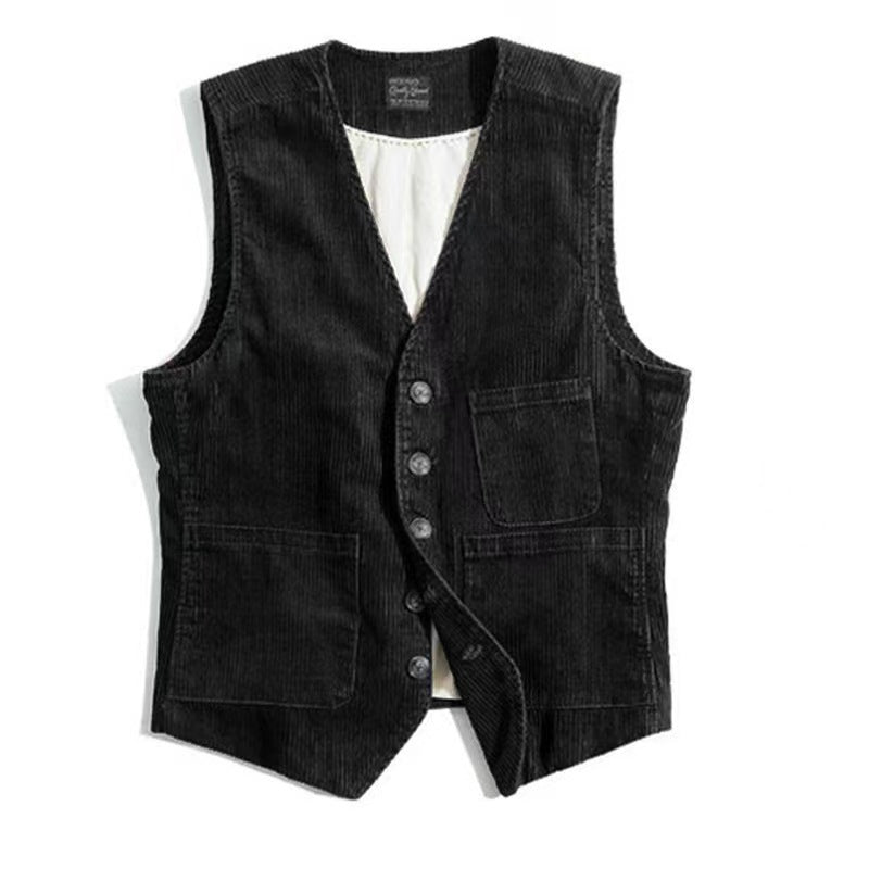 Men's American Retro Vest Corduroy Vest
