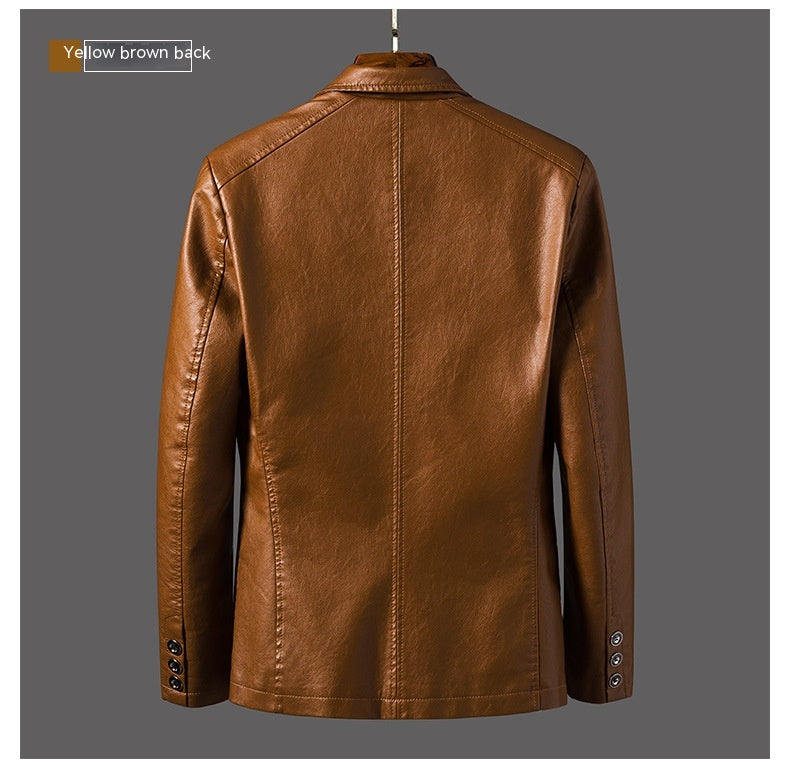 Men's Youth Leather Jacket Coat