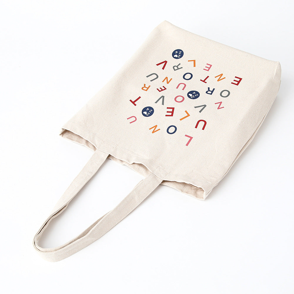 New Cotton Printed Creative One-shoulder Canvas Bag