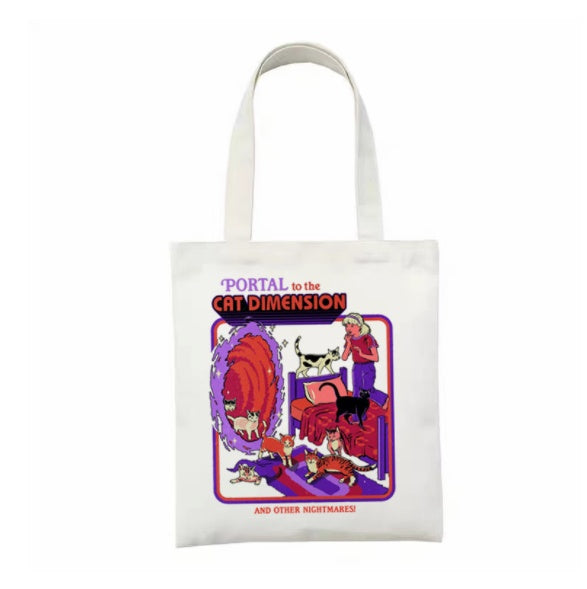 Printed Canvas Bag Personalized Creative Shoulder