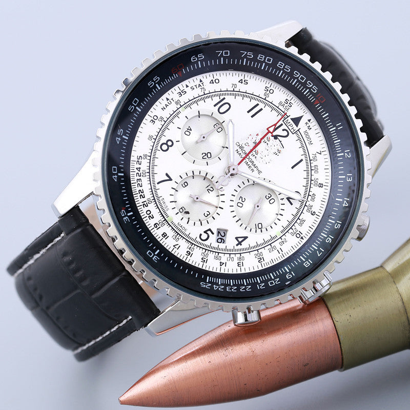 pin quartz watch with calendar