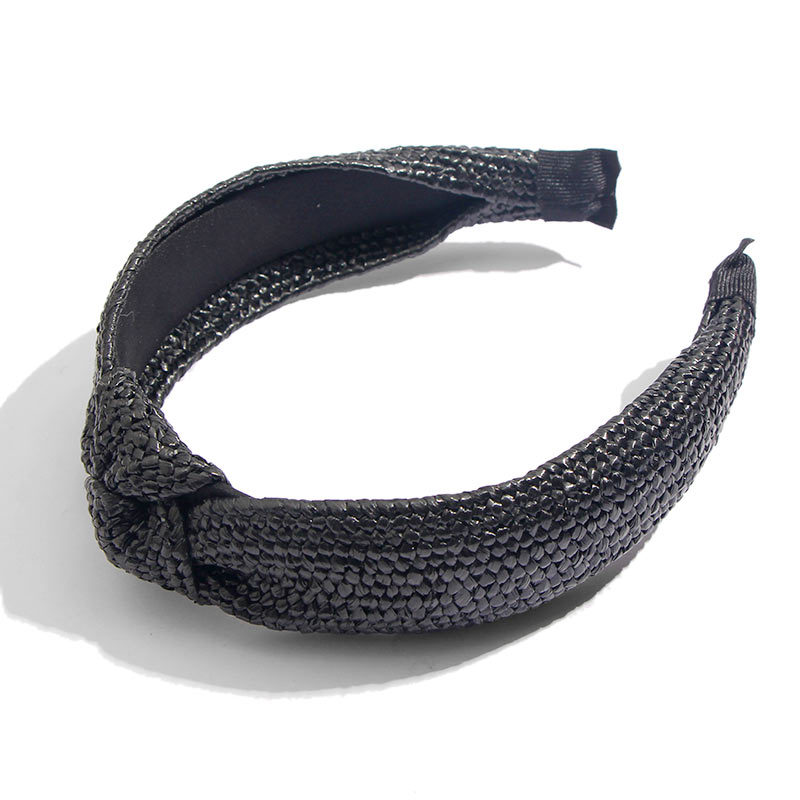 Hand woven raffia hair band