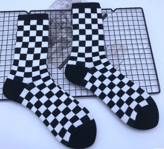 Popularlogo hip-hop long tube cotton socks