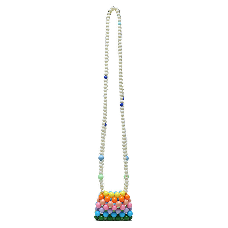 Acrylic Bag Women Retro Mini Color Beaded Bag